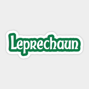 Leprechaun Typograhic Design Sticker